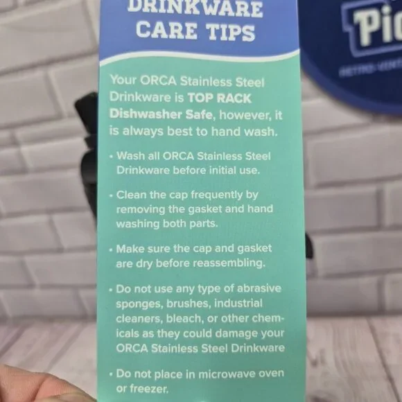 ORCA Hydra 22oz Haunted Library Water Bottle Whale Tail Carry Handle - Picture 8 of 10